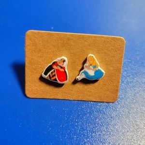 Alice in Wonderland Acrylic Stud Earrings